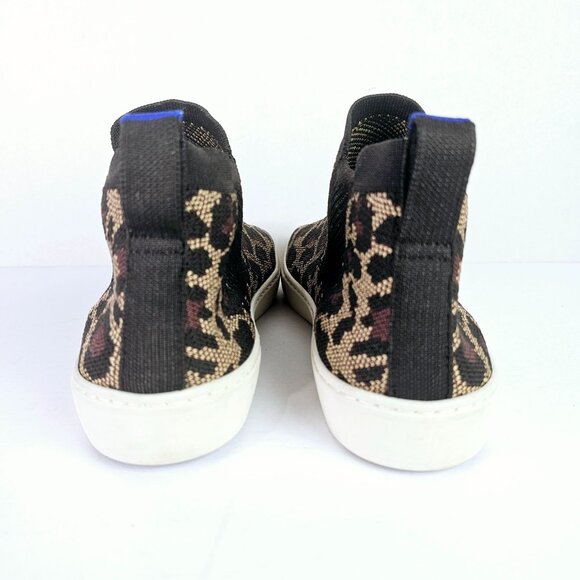 Rothy's Wildcat Leopard Animal Print Chelsea Sneaker Trainers, Sz 9 - Picture 9 of 11